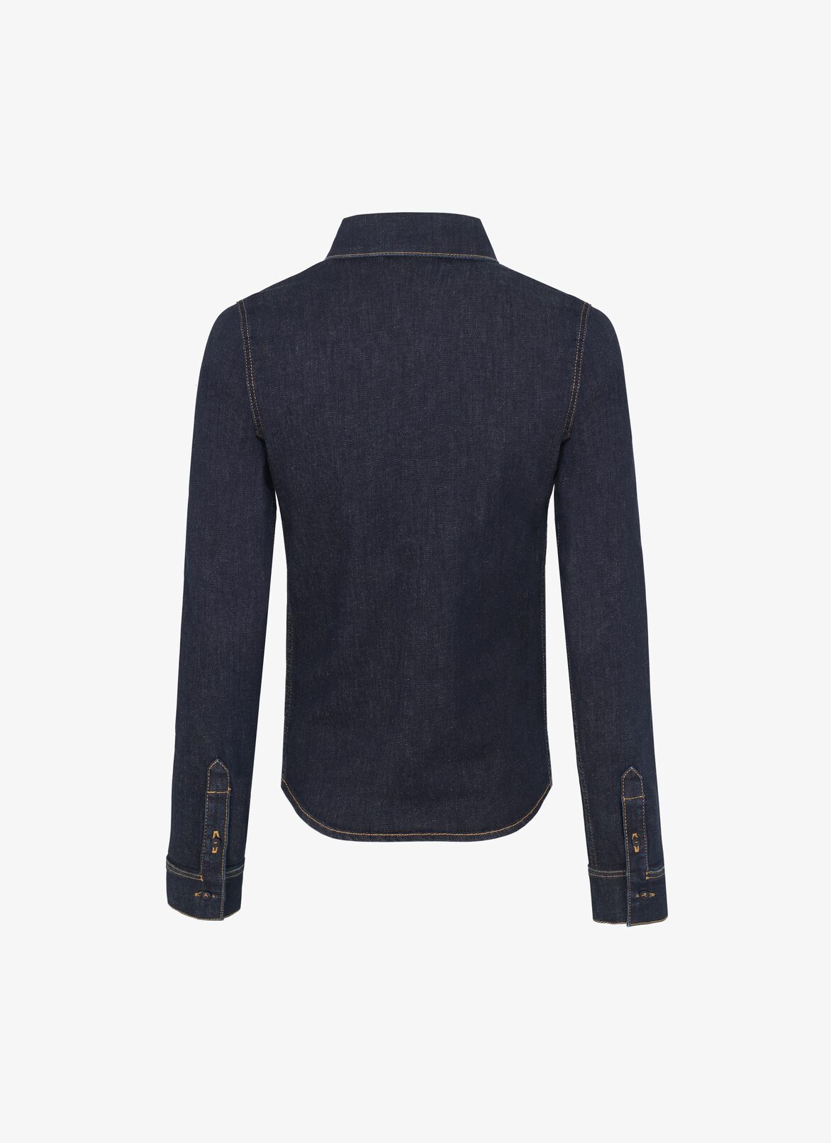 Fitted denim shirt ALAÏA BLUE FITTED DENIM SHIRT
